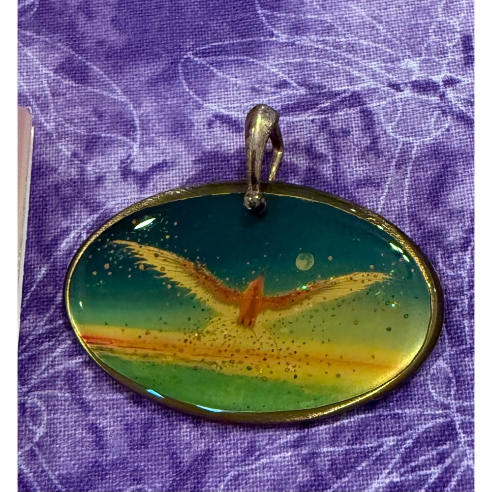Energy Artist Julia Watkins Pendant Multi Color Free Bird Spiritual Jewelry NEW